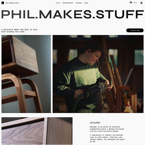 Phil makes stuff website