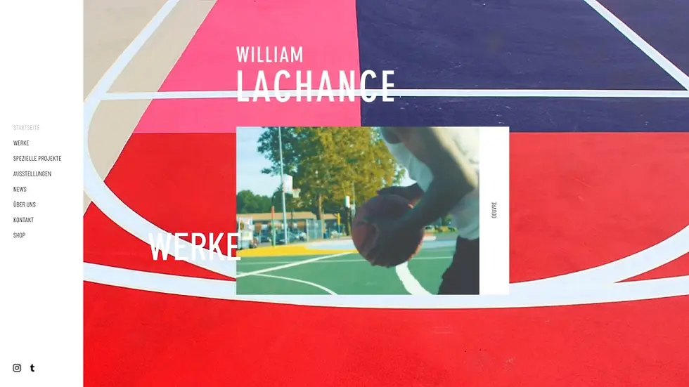 Die Startseite von William Lachance's eCommerce-Website, die auf Wix erstellt wurde.