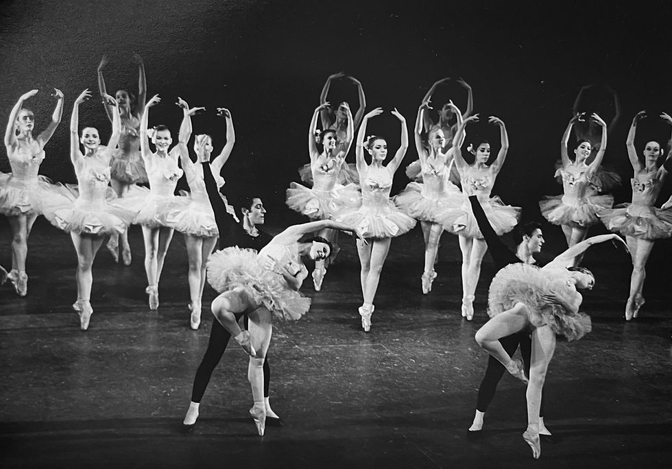 (left) Francisco Moncion & Melissa Hayden. (right) Edward Villella and Patricia McBride. Photo by Fred Fehl, 1961. Harry Ransom Center.