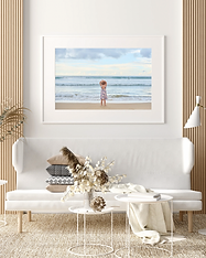 Beige White Aesthetic Modern Living Room Wall Art Photography Poster Frame Mockup Instagra