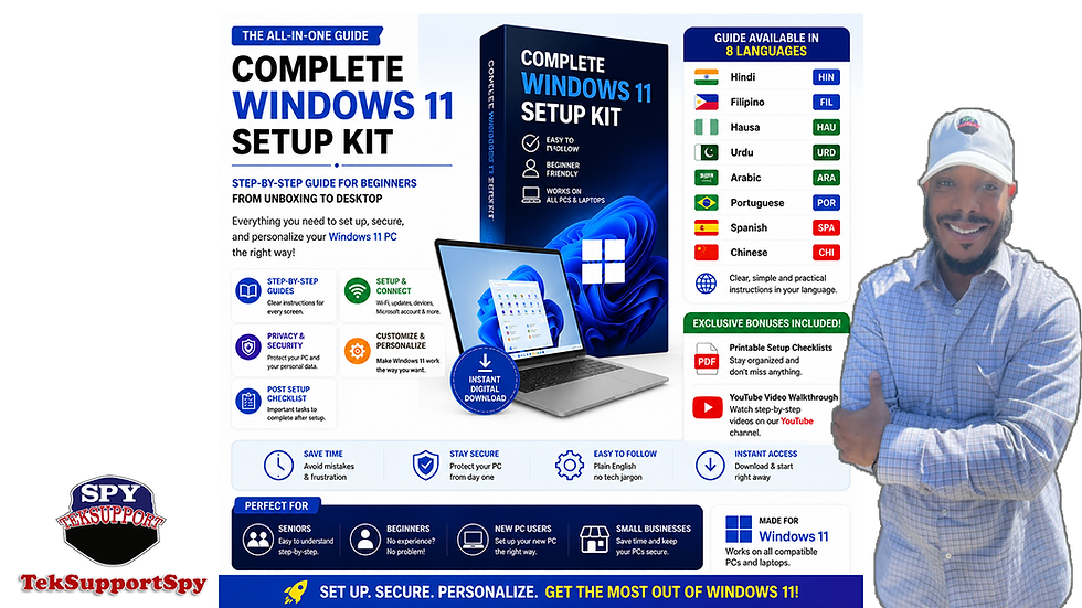 Thumbnail: Windows 11 Setup Guide explaining privacy and security settings for beginners