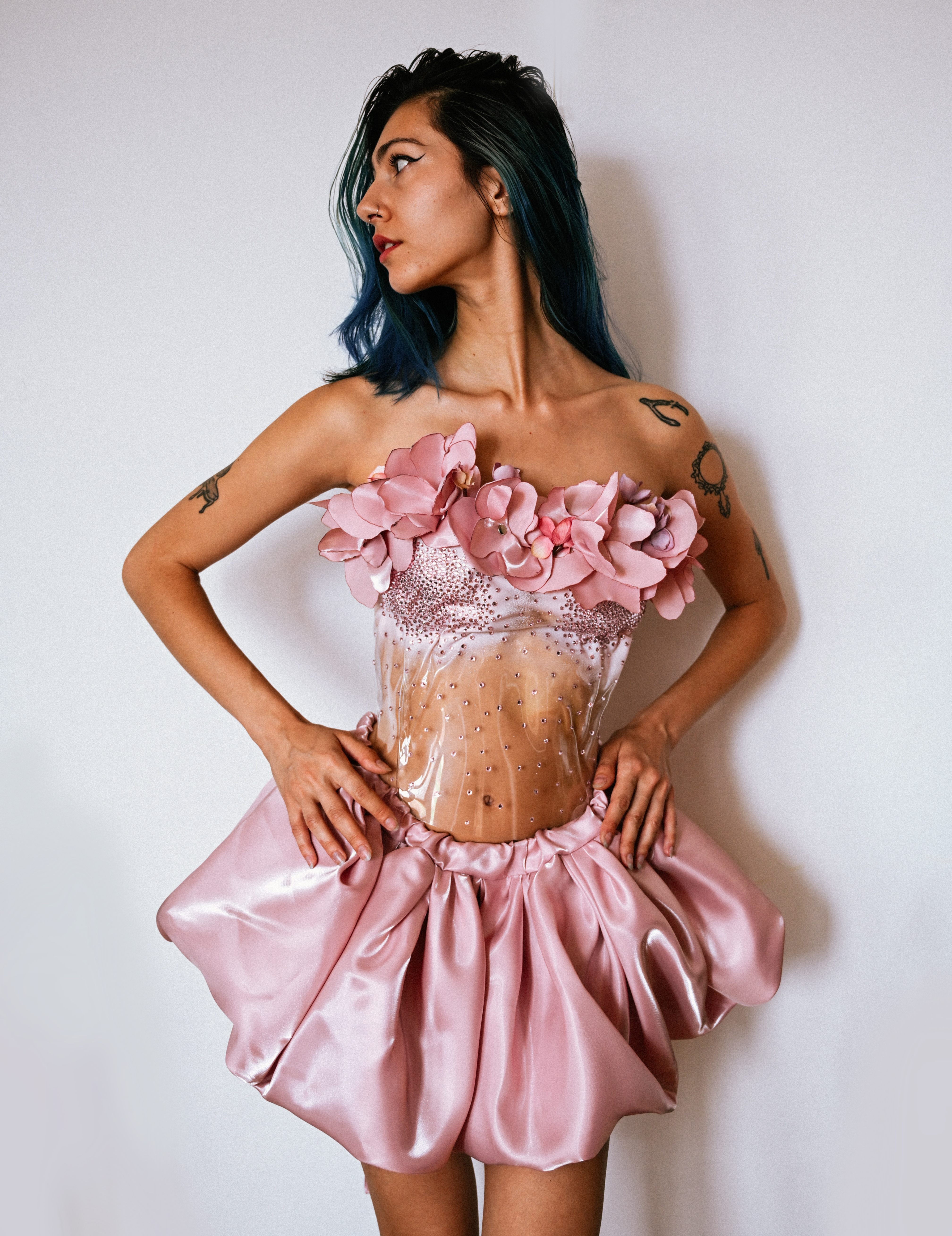 Блестящ корсет Ethereal Rose