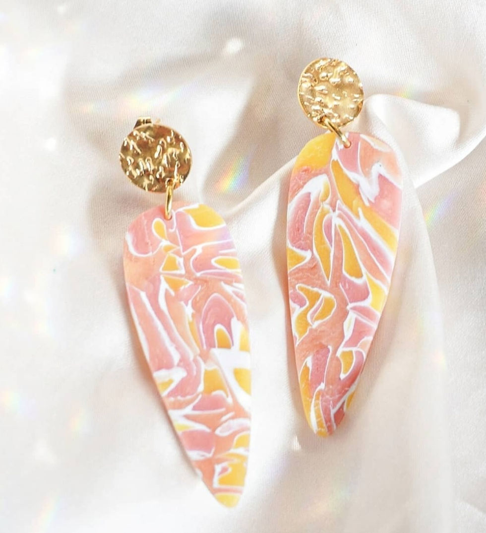 Мраморни обеци