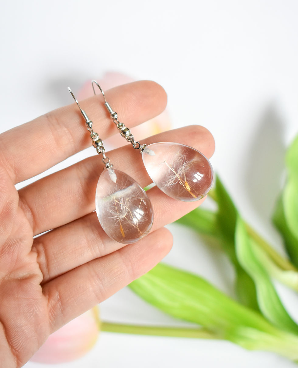 Обеци с глухарчета