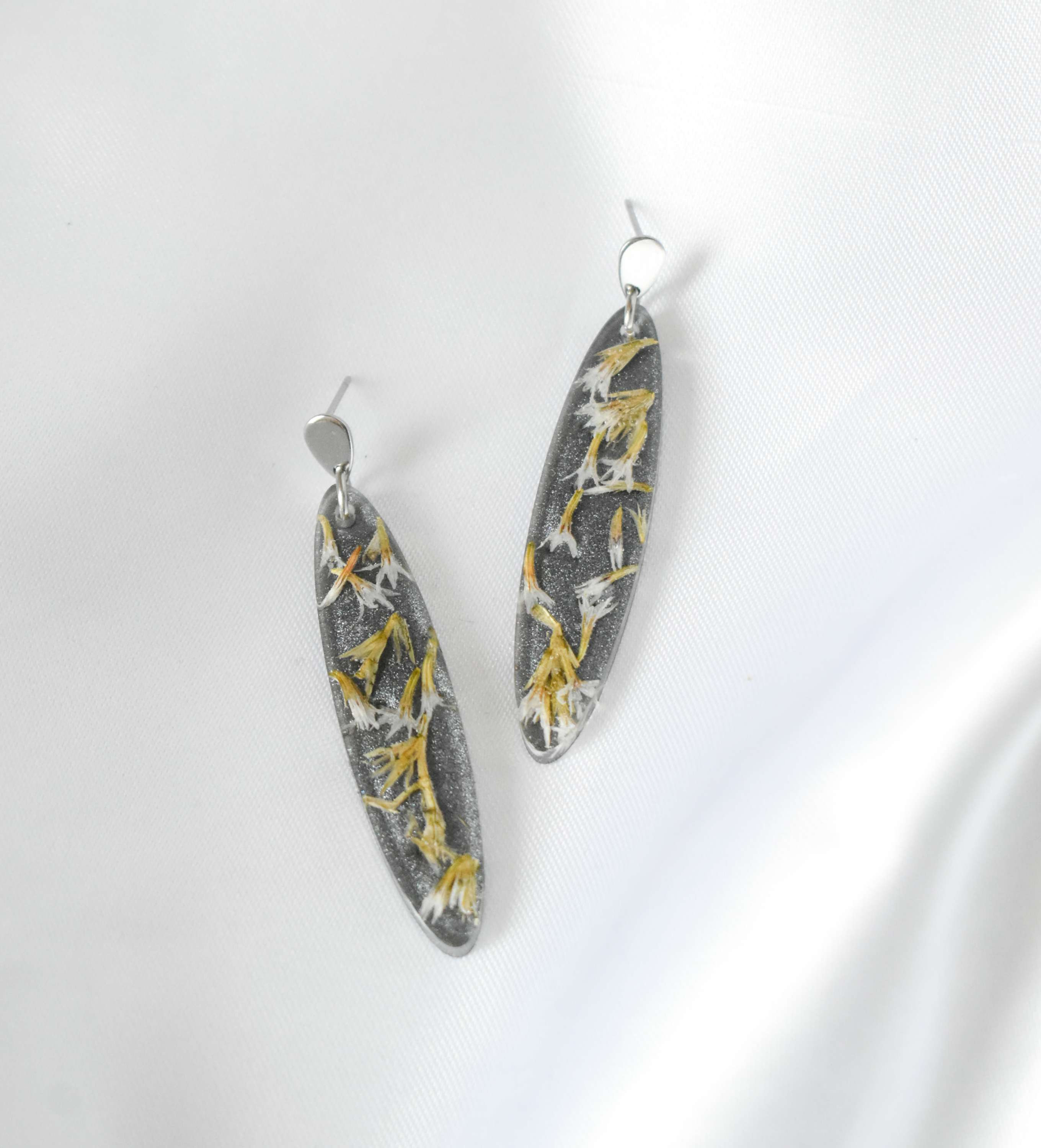 Обеци "графит" големи