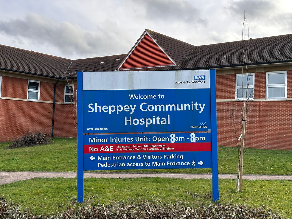 Sheppey Community Hospital sign. PIcture: Sheppey Scene