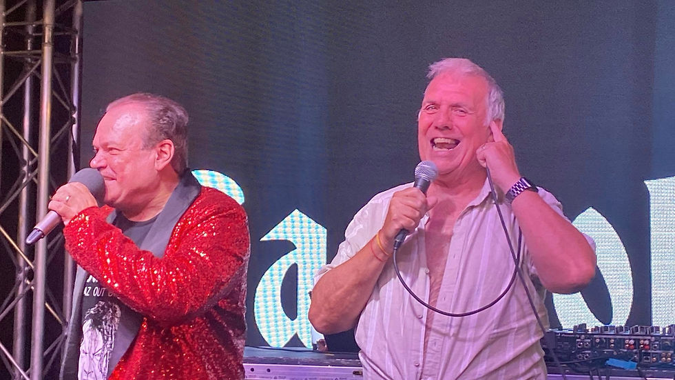 Shaun Williamson and Miki Travis at Priory Hill Holiday Park