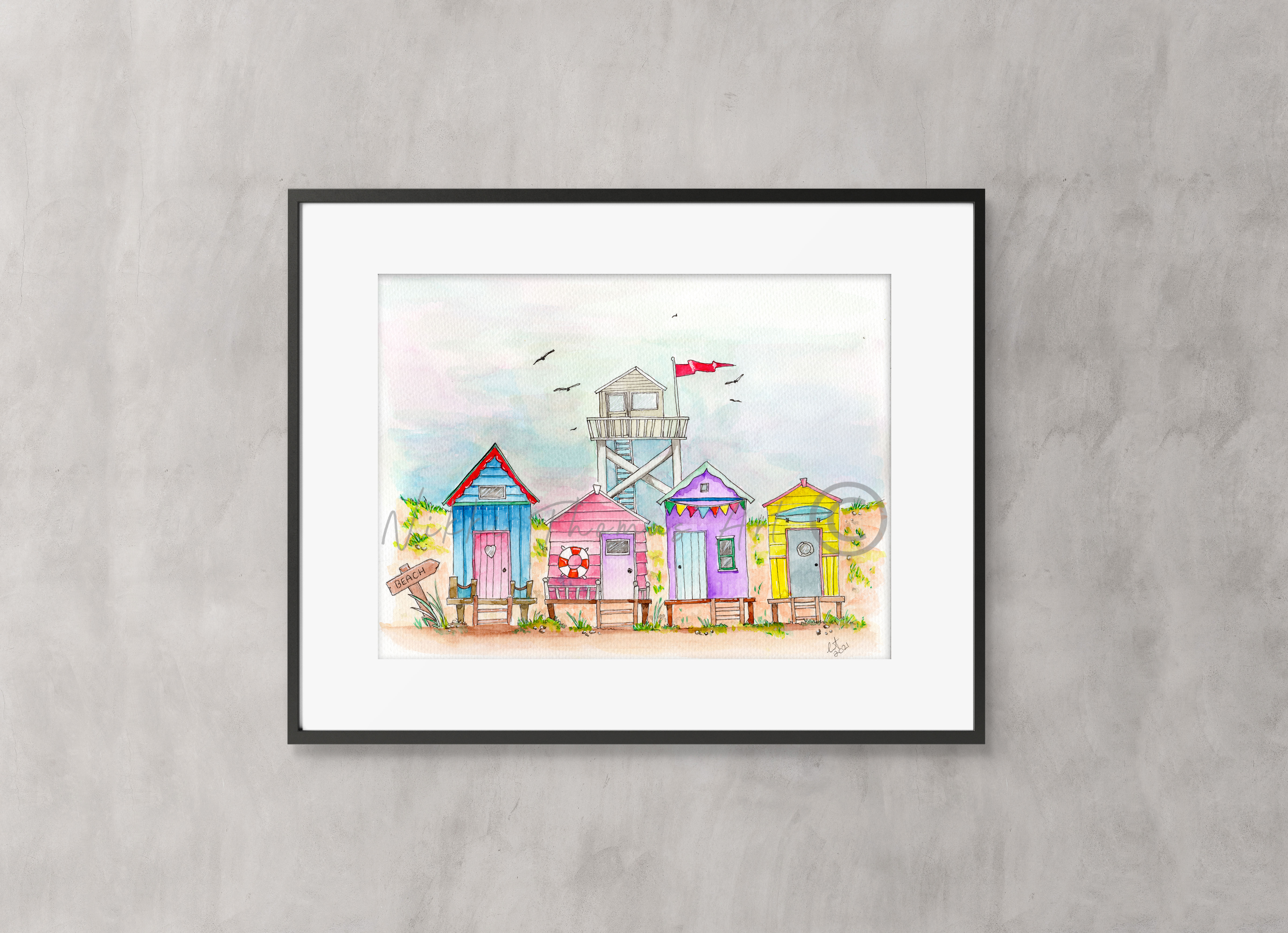 ''Huts on the Beach''