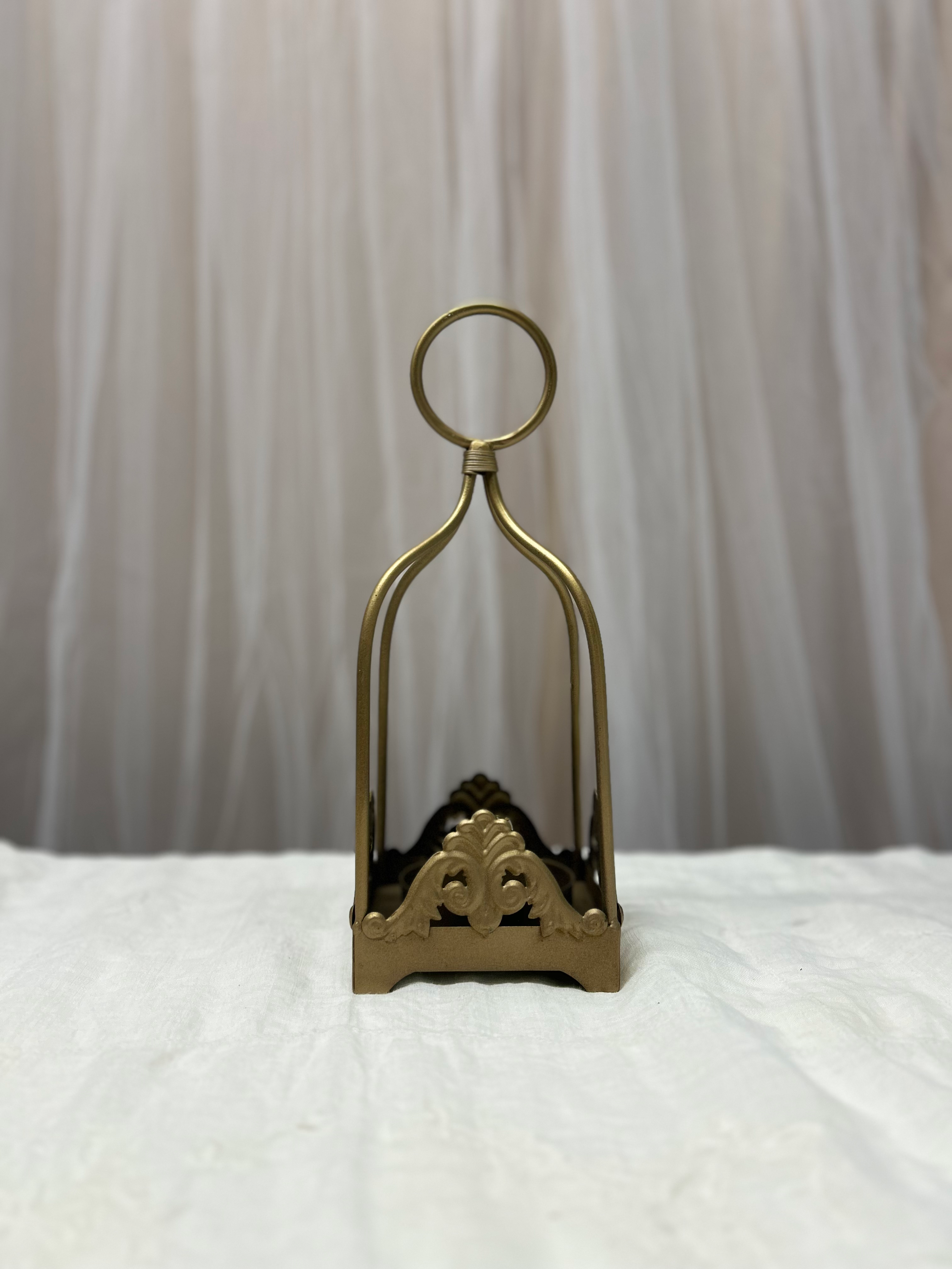 Antique Looking, Gold Candle Lanterns