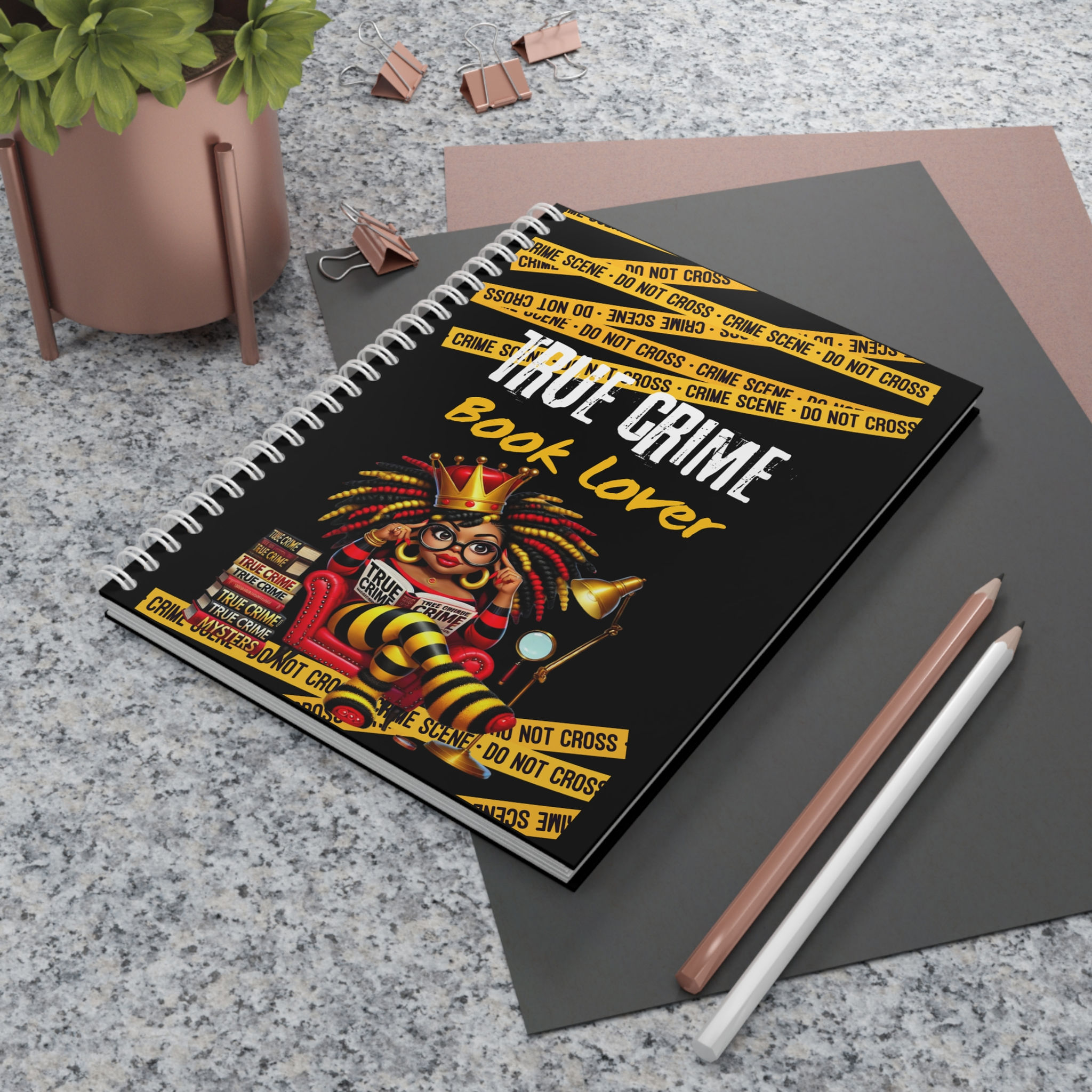 True Crime Book Lover Spiral Notebook