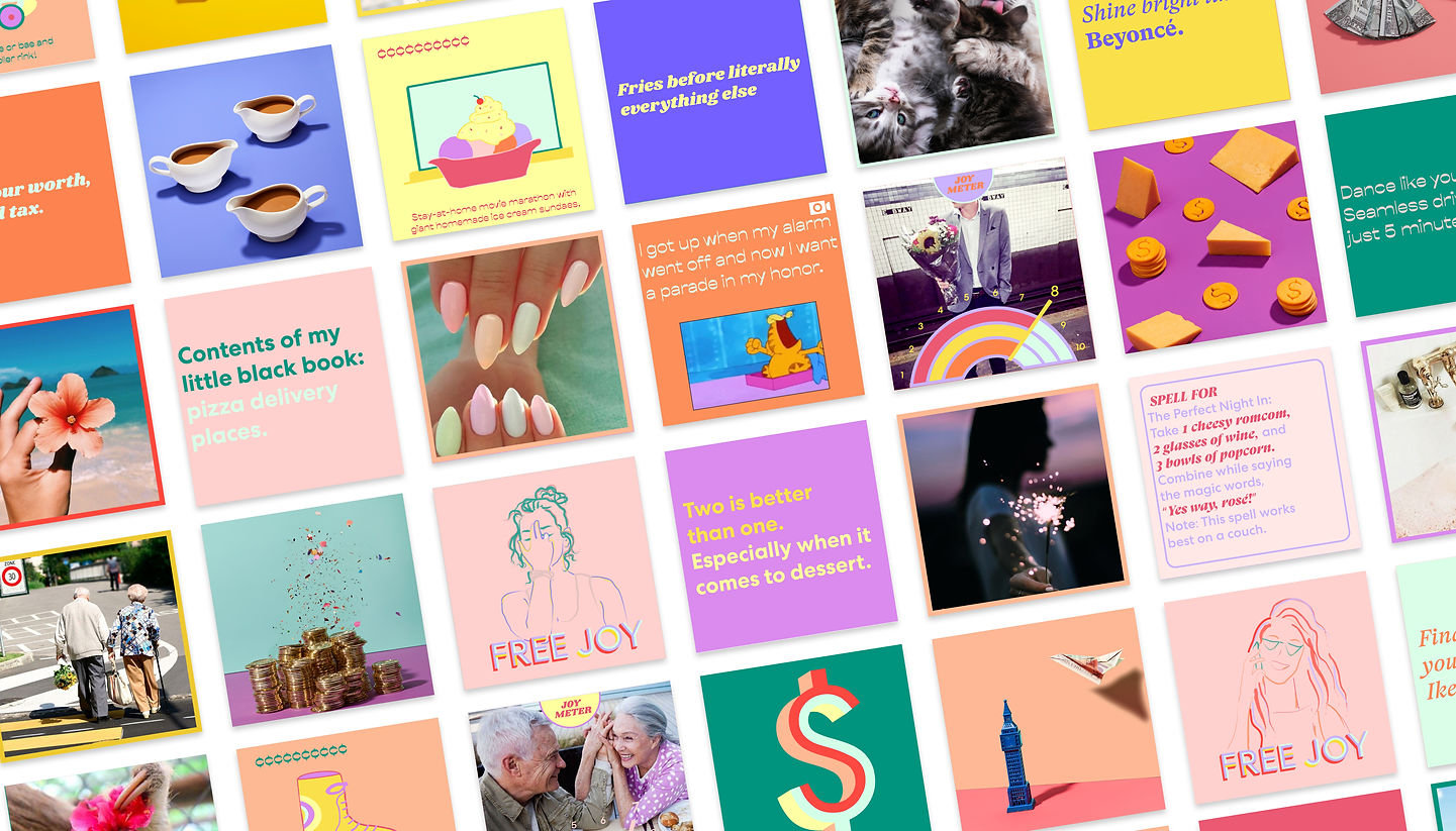 social media femenine modern joy money glossier pink