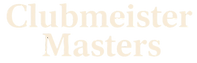 Schriftzug Logo mit der Aufschrift Clubmeister Masters in weiß