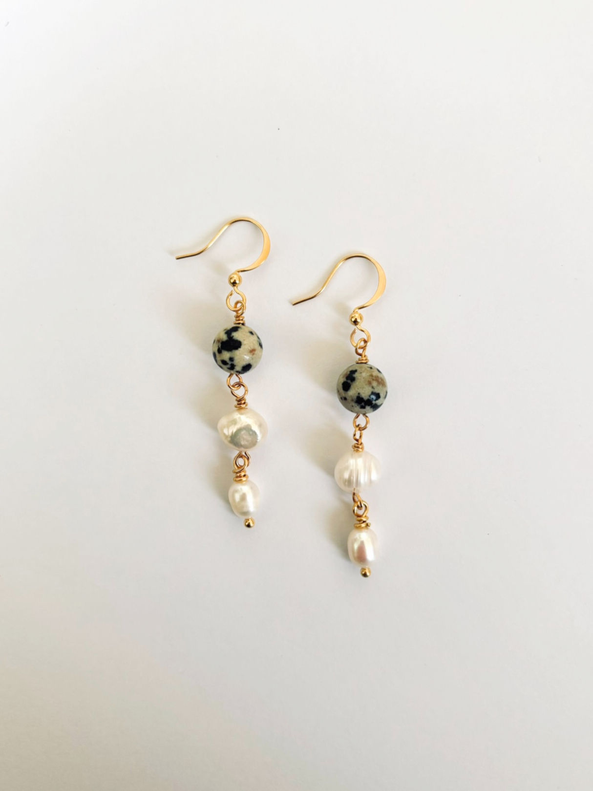 Jasper Multi Pearl Earrings