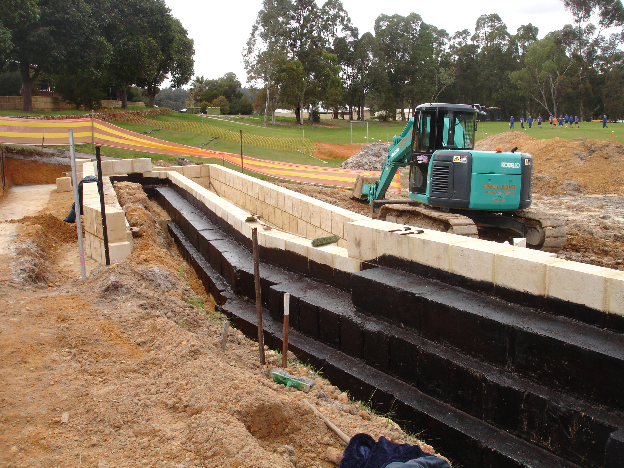Limestone Retaining Wall