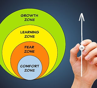Hand drawing personal development concept about developing growth mindset by leaving your
