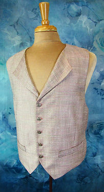 Pink Tweed Silk Steampunk Vest