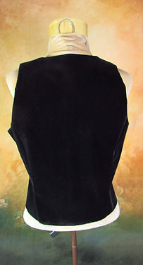 Black Velvet Victorian Vest