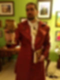 Red Brocade 1700s Coat