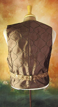 Brown Taffeta Pintuck Vest (8)