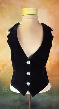 Black Velvet Victorian Vest