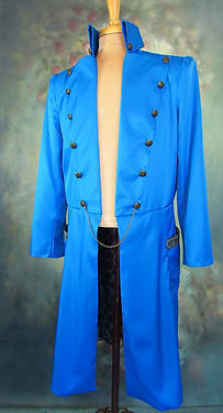 Electric Blue Twill Historical Coat