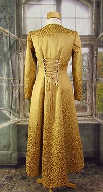 Gold Floral Silk Corset Coat