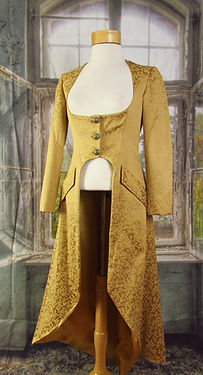 Gold Floral Silk Corset Coat