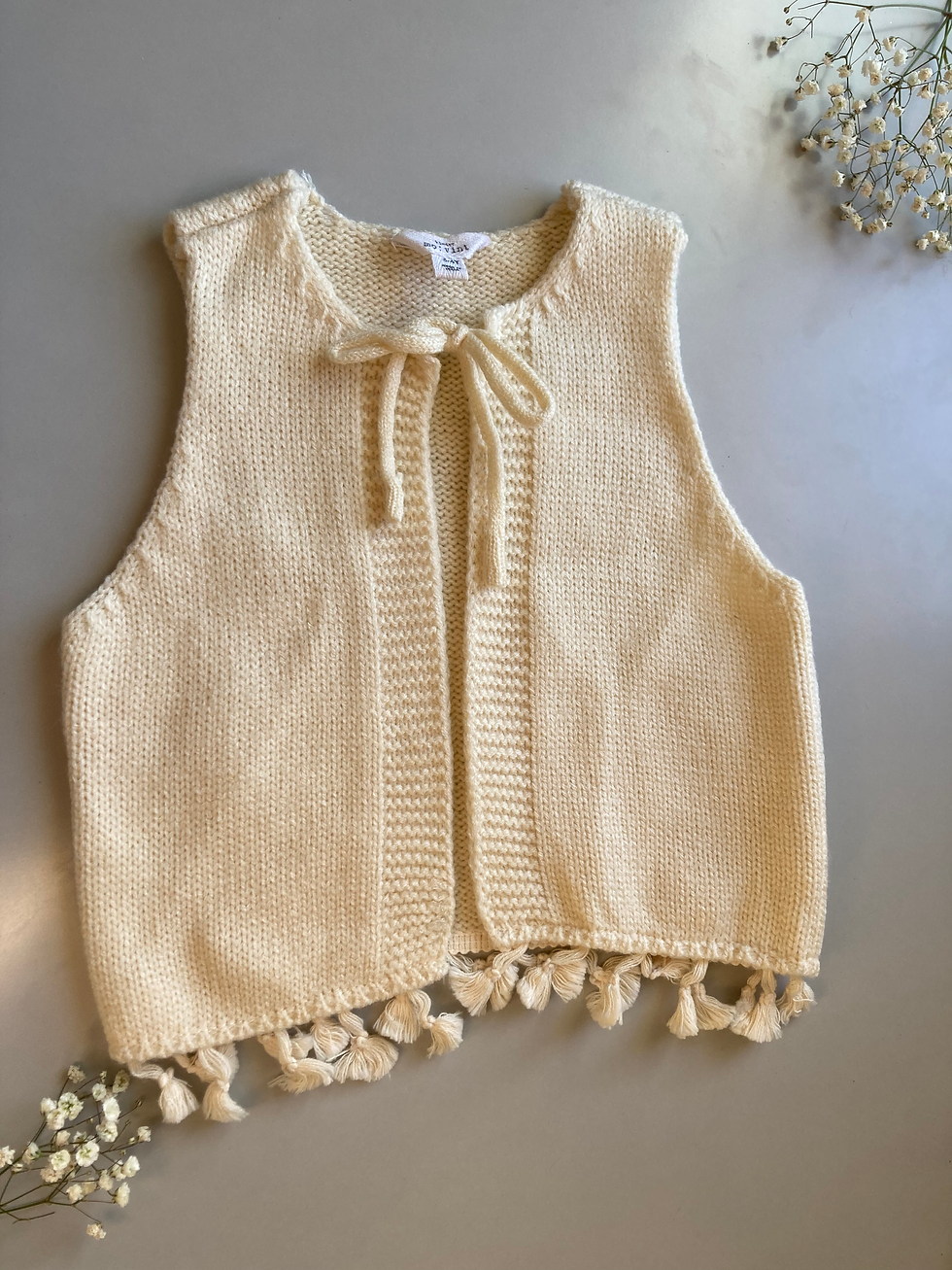 Thumbnail: Cotton Sleeveless Cardigan 