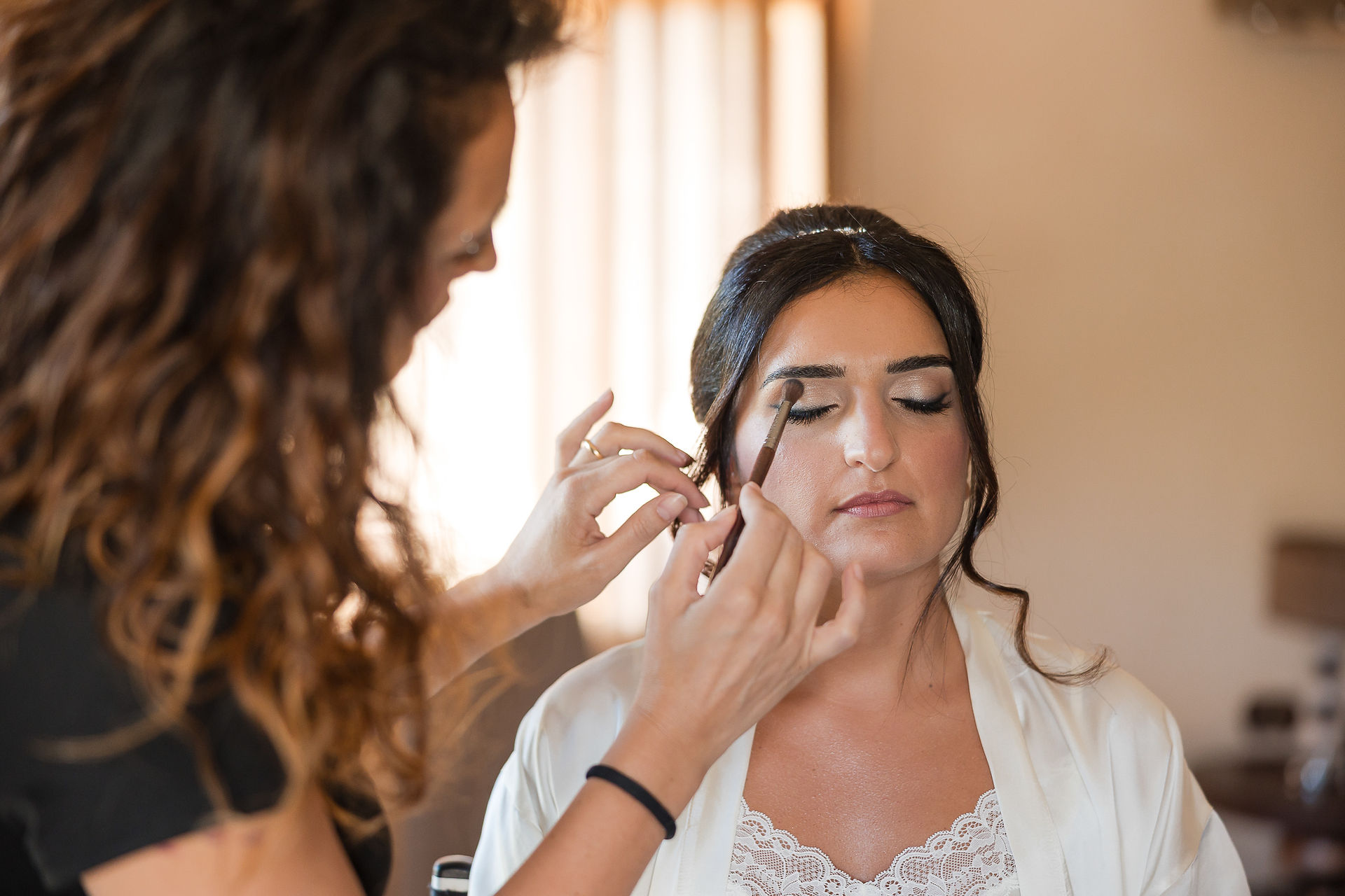 Elvira durante la preparazione della sposa alla Tenuta delle Grazie a Curinga
