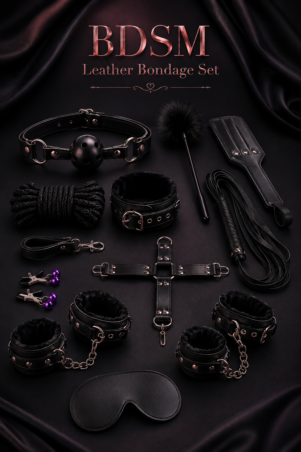 BDSM Leather Bondage Set