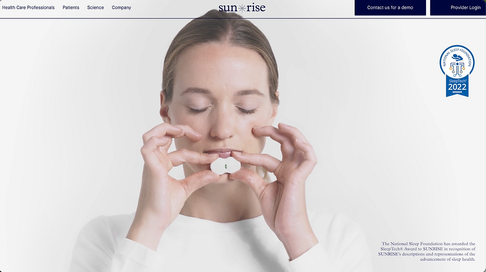 Sunrise Group, which has designed a mandibular sensor for at-home diagnosis of sleep apnea, recently raised $29M to expand its digital sleep clinic that patients can access remotely