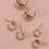 Thumbnail: Double Hoop Trio Earrings