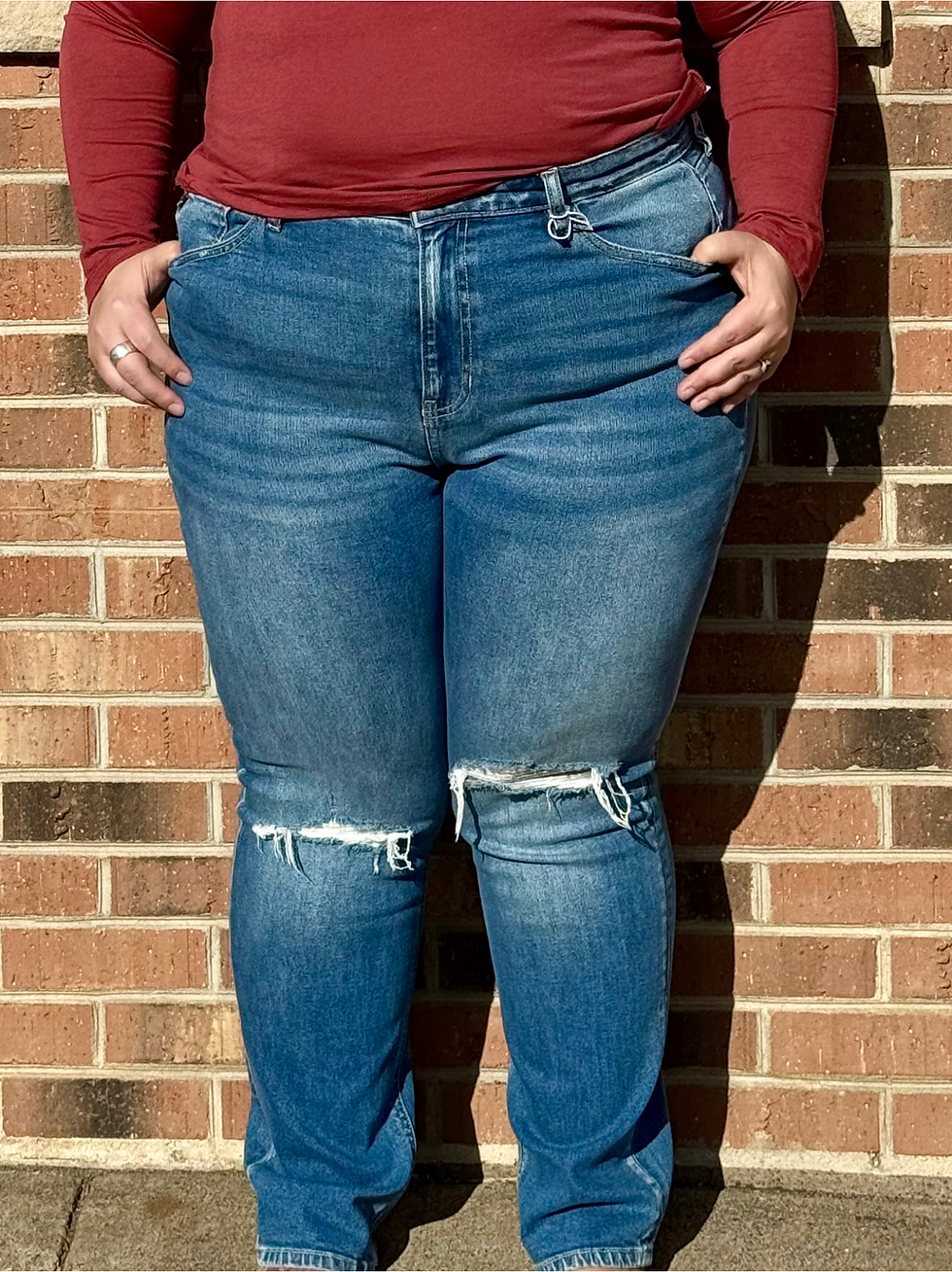 Thumbnail: Plus KanCan High Rise Slim Straight