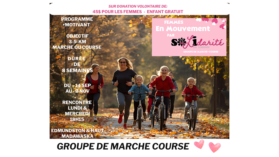 Groupe de marche/course - Automne (Inscriptions ouvertes)