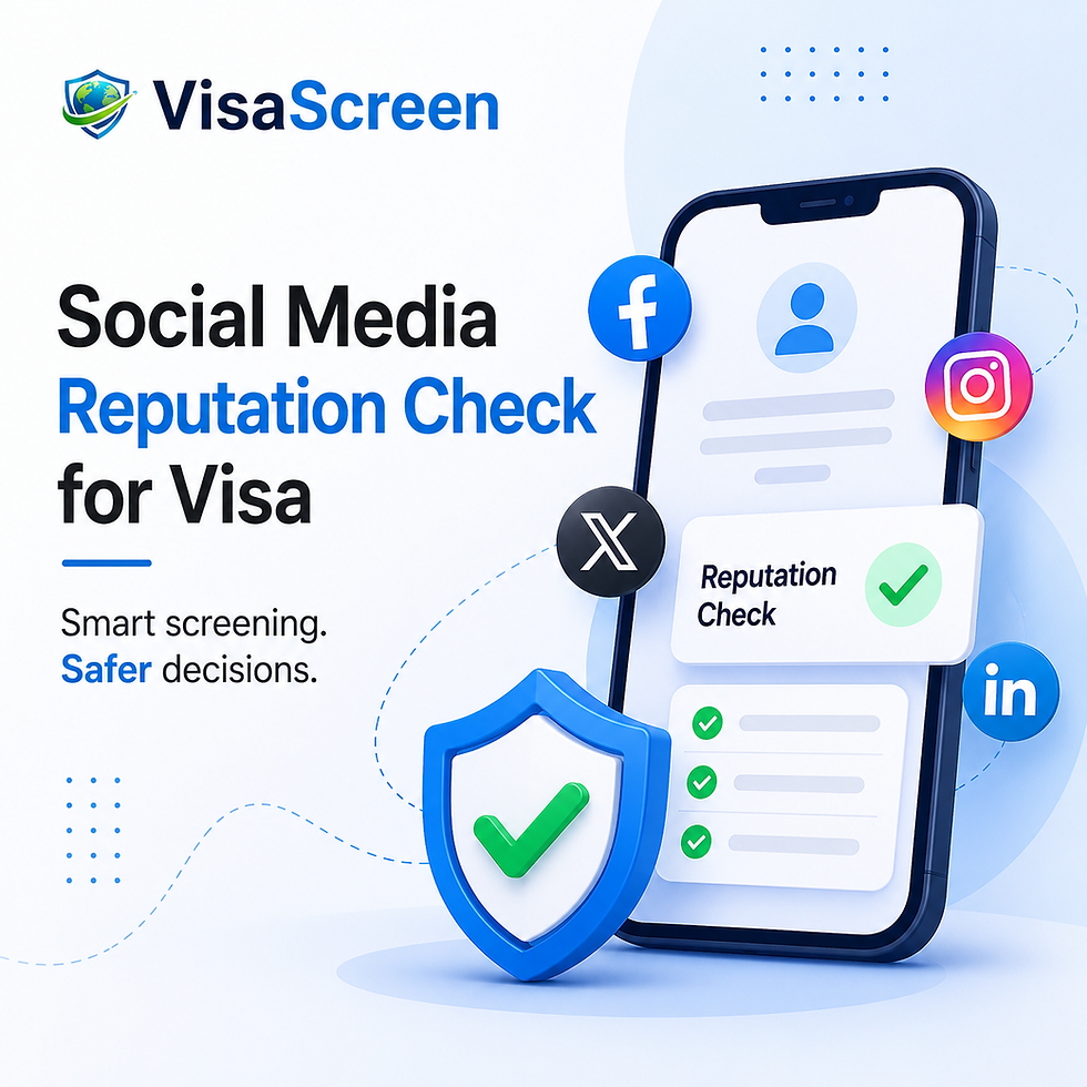 Social Media Reputation Check for Visa