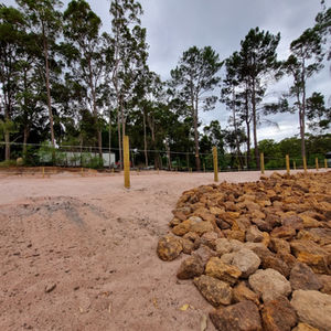 Rock pitching, coffee rock