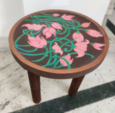 Peg Table Pichwai with Copper border