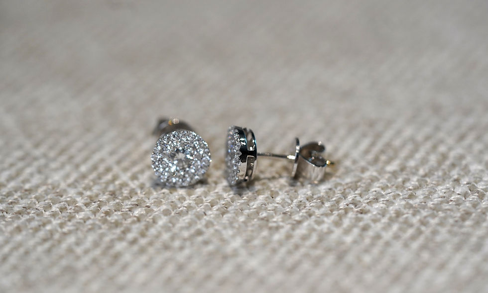 Thumbnail: 18K White Gold Diamond Earring