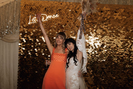 Light Gold Sequin Wall; Shimmer Wall; Light Gold Shimmer Wall; Stables Wedding Farm; Ceiling Streamers hire; Ceiling Streamers; Wedding Sounds; Bride; Shimmer Wall hire; Indie Wedding DJ; Indie Wedding DJ; Alternative Wedding DJ; Alt Wedding DJ;