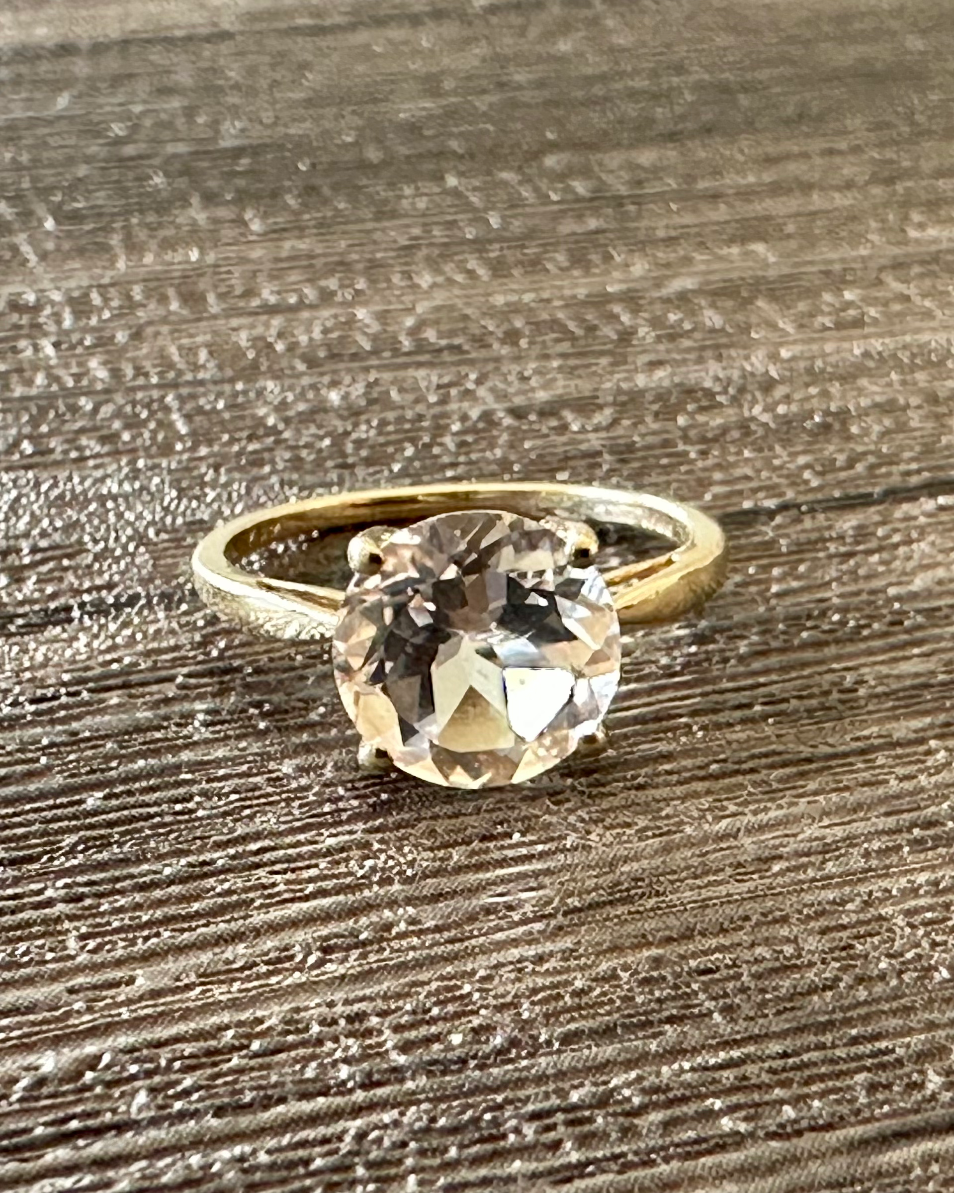 Morganite Solitaire Ring