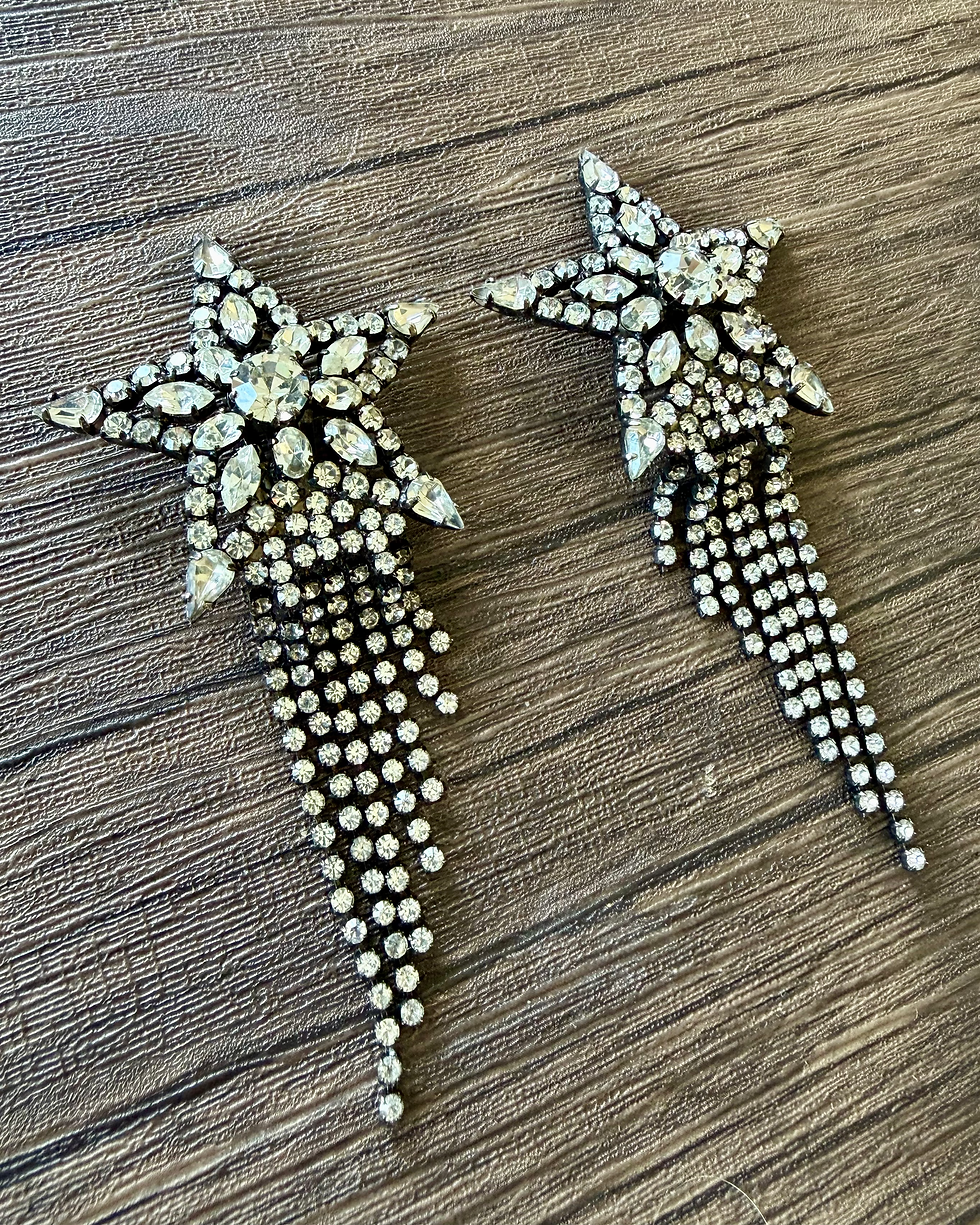 Thumbnail: Crystal Star with Shower Drop Earrings