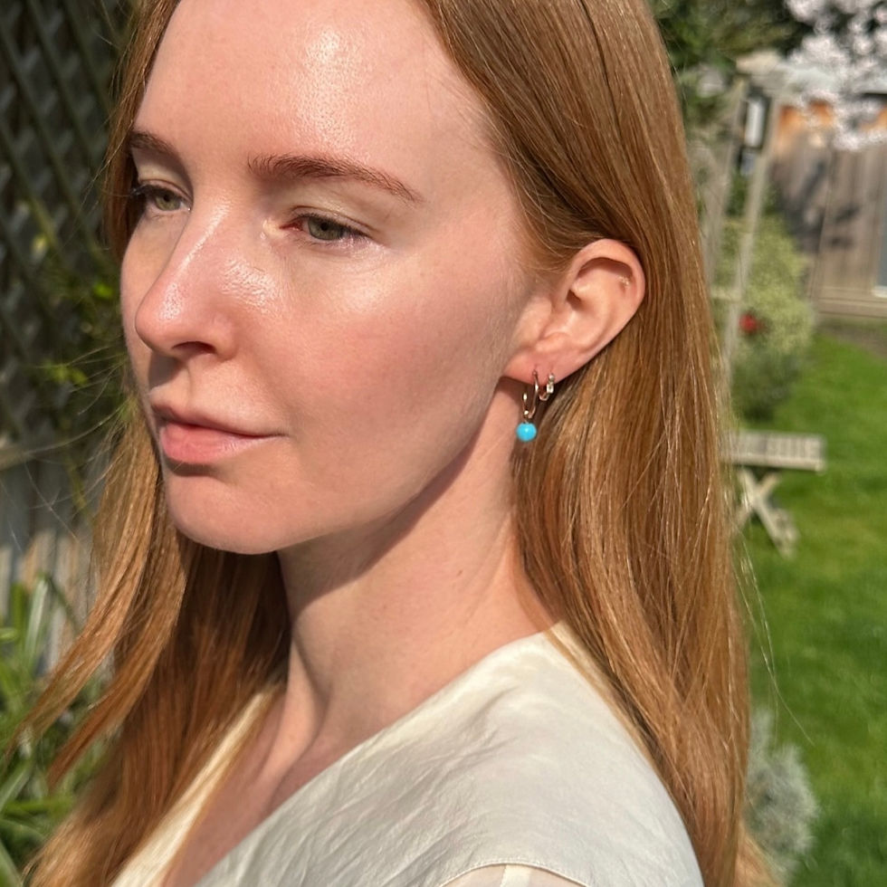 Thumbnail: Turquoise Rose Earrings