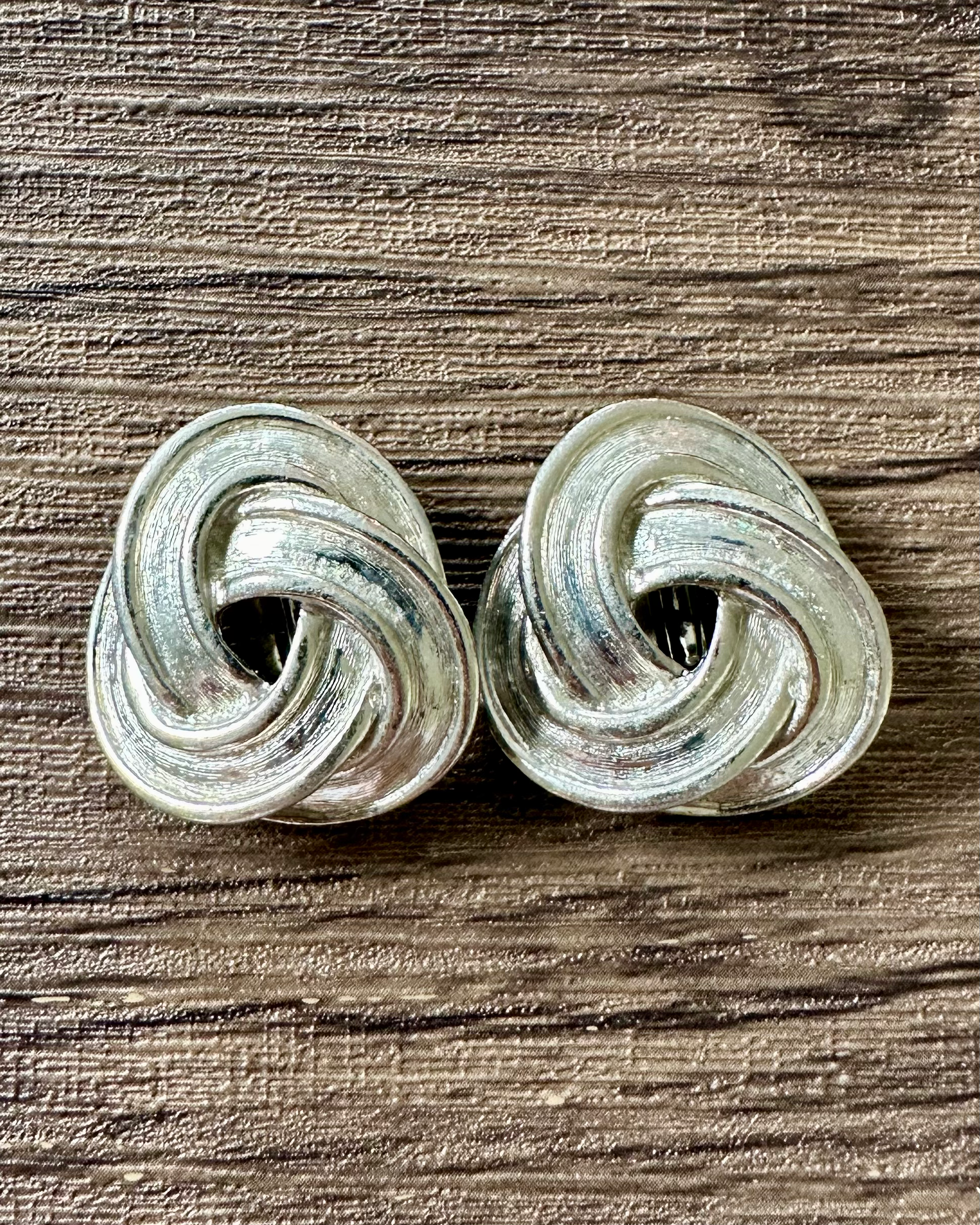 Silver Knot Earrings