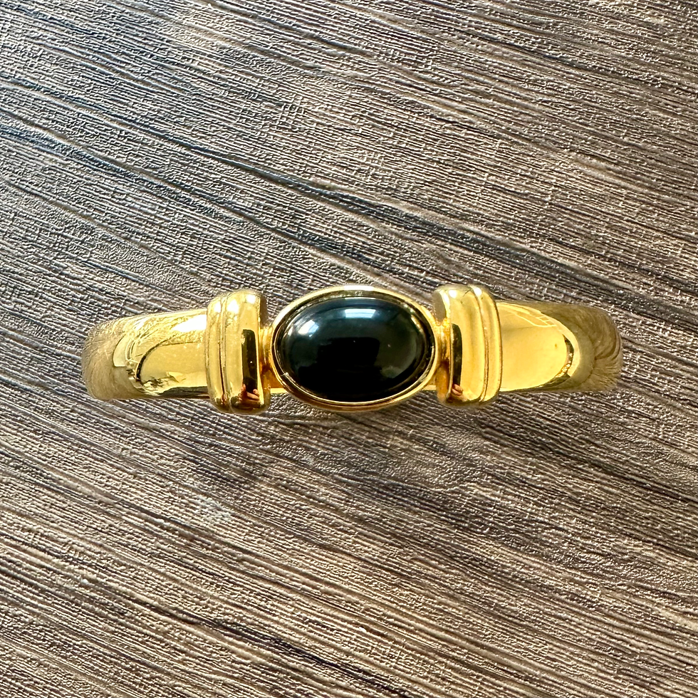 Thumbnail: Black Cabochon Bangle