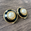 Thumbnail: Black Enamel and Pearl Earrings