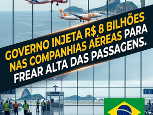 Governo injeta R$ 8 bilhões nas companhias aéreas para frear alta das passagens