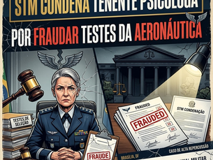 STM condena tenente psicóloga por fraudar testes da Aeronáutica