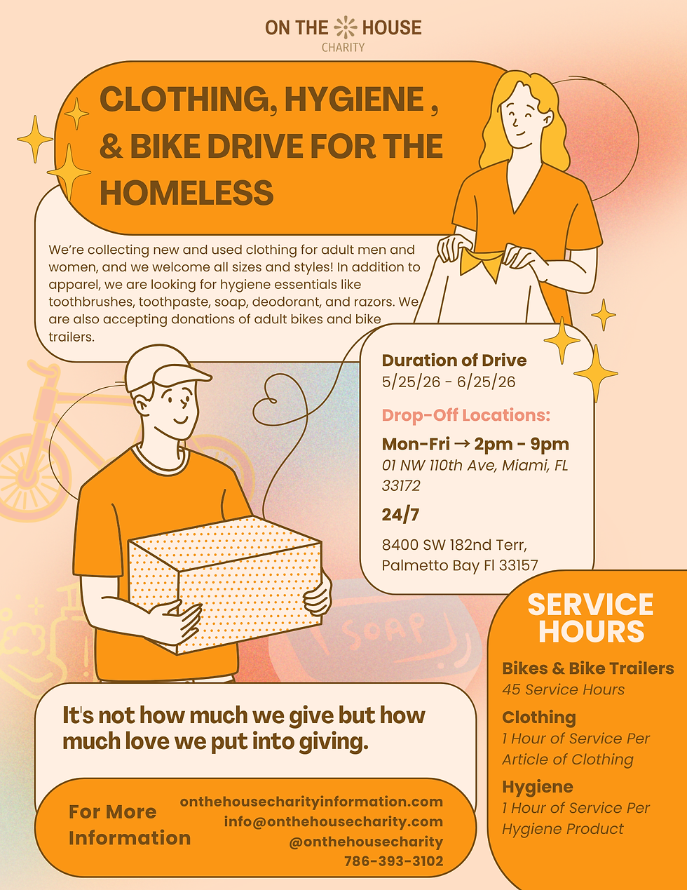 Clothing, Hygiene & Bike Drive for the Homeless! 🚲👕🧼 From May 25th through June 25th