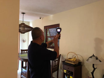 One of the tools we use during inspections is a thermal imaging camera. It helps detect moisture and