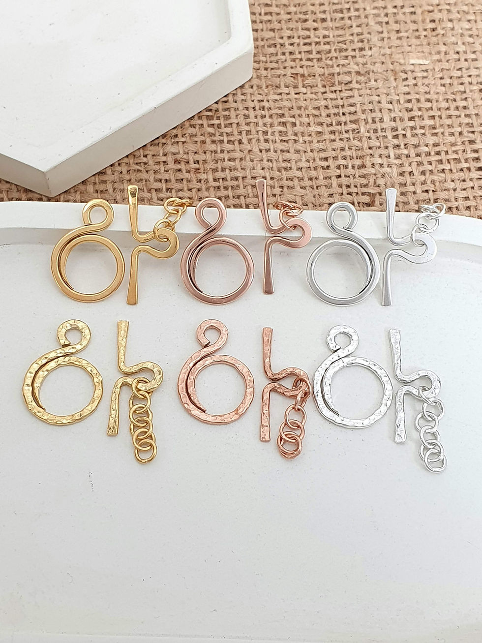 Miniature : Sterling silver plain toggle clasp 16 x 23 x 25 mm | CL228824